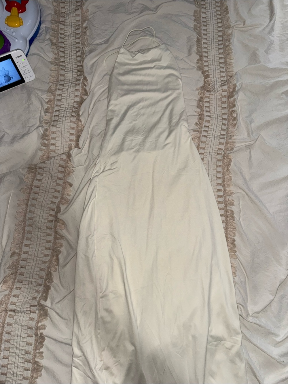 Elegant Cream Halter Maxi Dress - Women